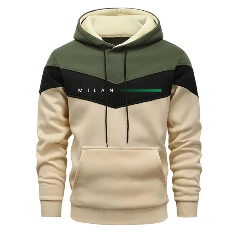 Milan Printed Mens Tracksuit Casual Hooded Sweatshirt 2 Pcs Set Jogging Men's Clothing Outdoors Sports Suit Hot Sales Streetwear 5