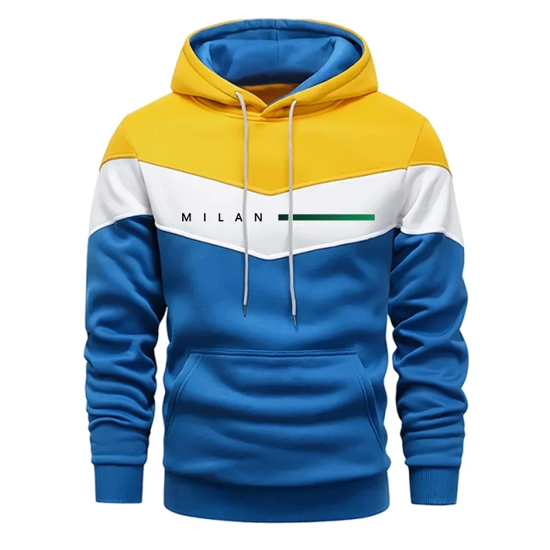 Milan Printed Mens Tracksuit Casual Hooded Sweatshirt 2 Pcs Set Jogging Men's Clothing Outdoors Sports Suit Hot Sales Streetwear 11