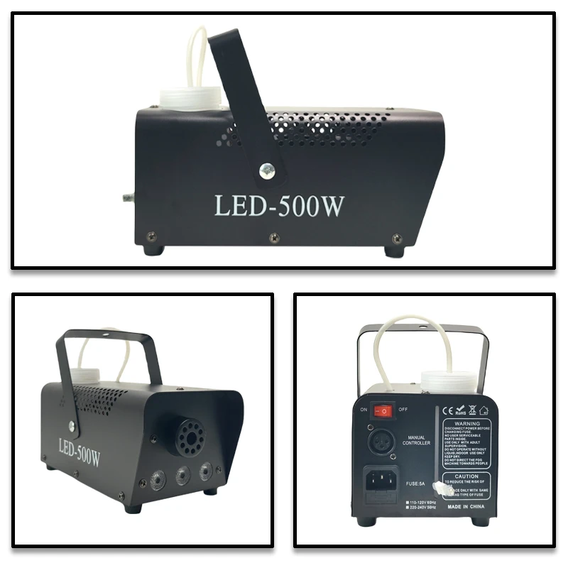 New Remote control LED 500W smoke machine RGBW Mixed color fog machine professional smoke ejector stage equipment LED fogger 4