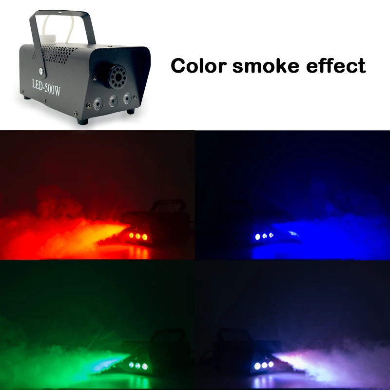 New Remote control LED 500W smoke machine RGBW Mixed color fog machine professional smoke ejector stage equipment LED fogger 2