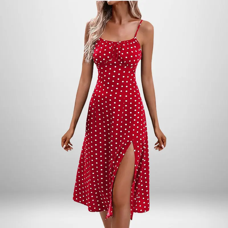 Women Elegant Floral Beach Vacation Streetwear Sexy Low Cut Beach Party Slim Slit Dress Chic Bodycon Lady Sleeveless Vestidos 14